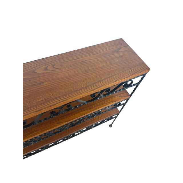 Vintage Wrought Iron Scroll Shelf, Handmade Studio Piece, Spanish Revival Style For Sale - Image 16 of 17