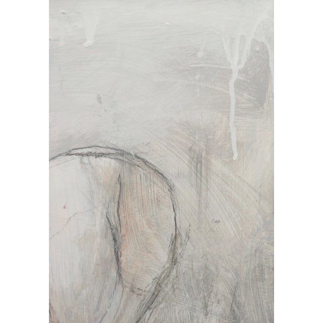 Jean Wallin Abstract Expressionist "Silhouette in White" Acrylic on Paper 1990s For Sale In Monterey, CA - Image 6 of 8