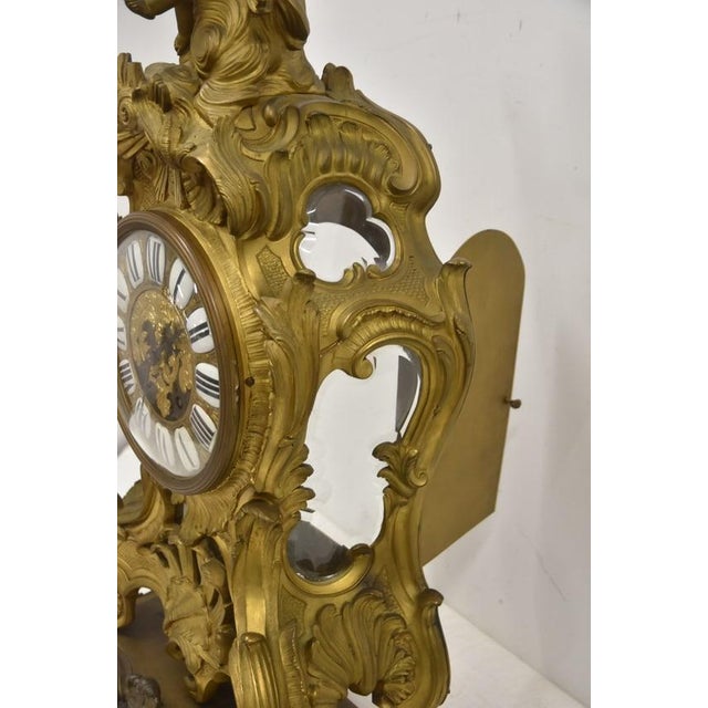 Very Large French Bronze Mantel Clock For Sale - Image 15 of 15