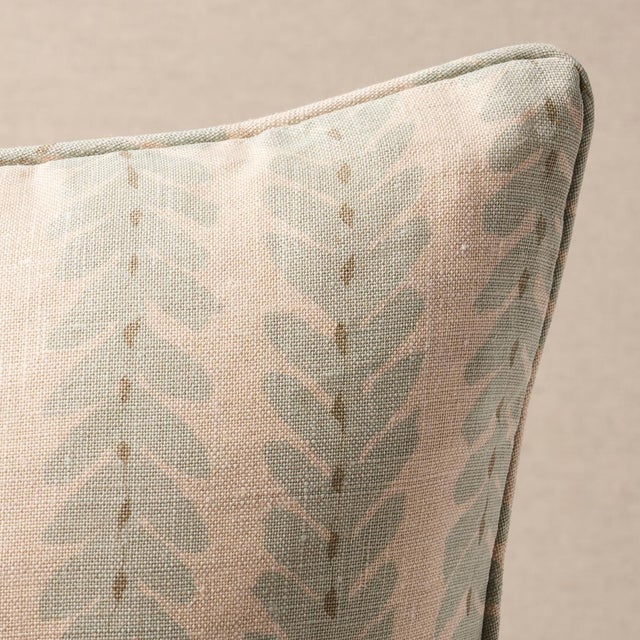This pillow features Woodperry by Veere Grenney for Schumacher with a self welt finish. Classic yet modern, Woodperry is...
