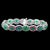 8 Ct Oval Cut Emerald & Ruby & Sapphire Tennis Bracelet 14 Kt White Gold 25.5Gm For Sale - Image 12 of 18
