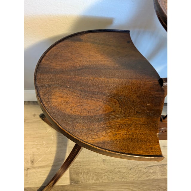 Vintage Mersman Mahogany 3 Tied Table Beautiful For Sale - Image 9 of 13