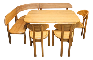 Table, Chairs and Corner Bench from Ansager, Set of 5