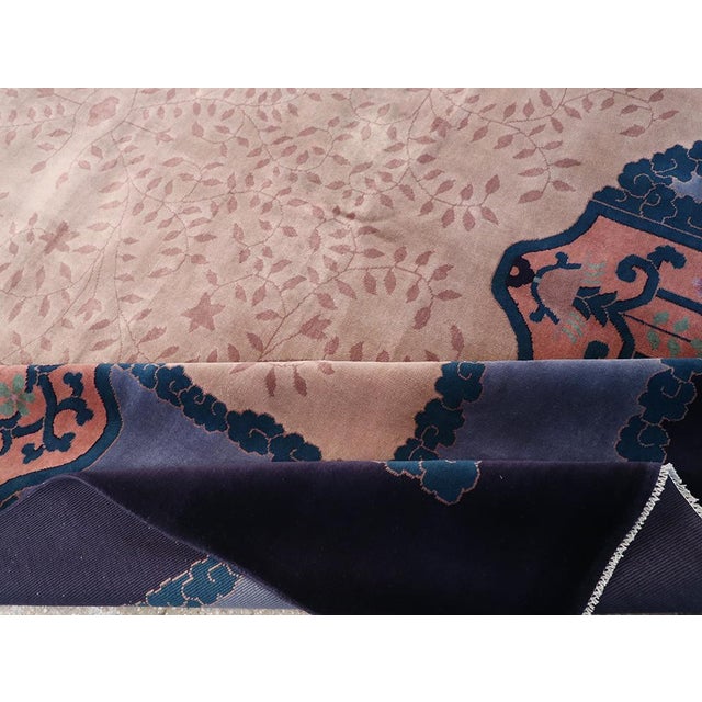 Textile Galerie Shabab Collection Mid-20th Century Chinese Art Deco Room Size Carpet For Sale - Image 7 of 8