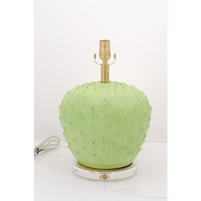 Mid-Century Modern 1960s Bold Mid-Century Artichoke Lamps With Brass & Lucite - a Pair For Sale - Image 3 of 9