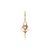 An Art Nouveau pendant crafted from 10k yellow gold. Features a round white diamond weighing 0.04 carats and black enamel....