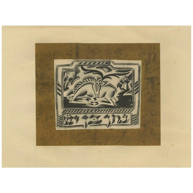 Nathan Altmann, The Resting Deer, 1923, Paper For Sale - Image 6 of 6