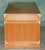 Vintage Teak & Brass Military Campaign Pedestal Desk from Harrods Kennedy For Sale - Image 12 of 16