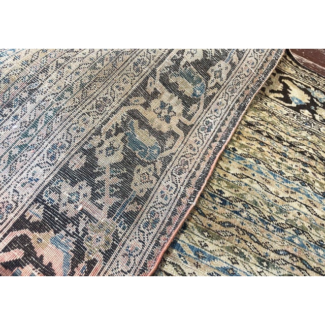 Brown Antique Persian Feraghan Sarouk Rug For Sale - Image 8 of 9