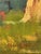Working Tractor by Samantha Buller | Oil Painting of a red tractor in a grassy landscape. For Sale - Image 4 of 5