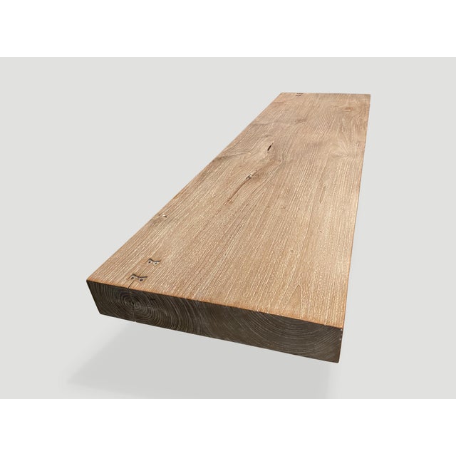 Andrianna Shamaris Impressive Minimalist Teak Wood Coffee Table or Bench For Sale - Image 9 of 18