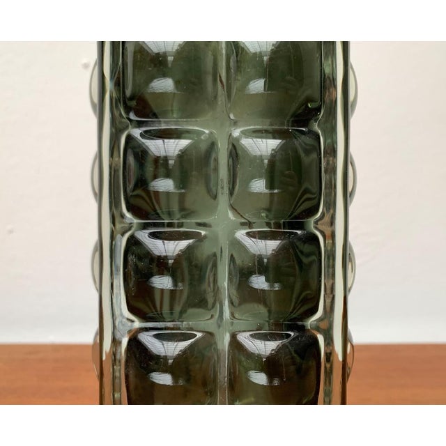 Mid-Century Space Age Brutalist Block Bubble Glass Vase by Horst Tüselmann for Ichendorf Glashütte, 1960s For Sale - Image 9 of 18