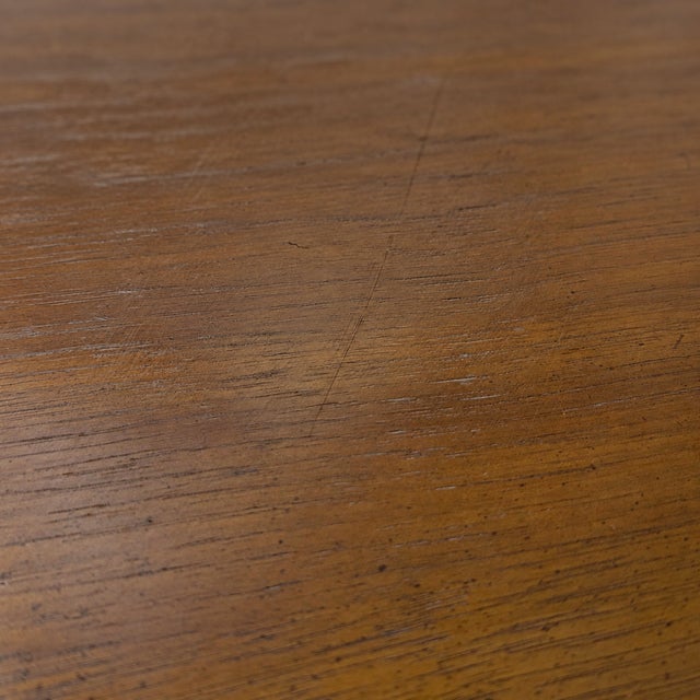 1960s Drexel Esperanto Walnut Oval Extension Dining Table With Two Leaves For Sale - Image 17 of 18