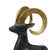Black After Loet Vanderveen, Ram Statue, 1950s, Brass For Sale - Image 8 of 13