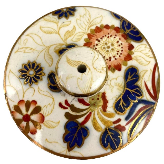 19th Century English Porcelain Chinoiserie Imari Teapot With Pagoda Reserves For Sale - Image 4 of 9