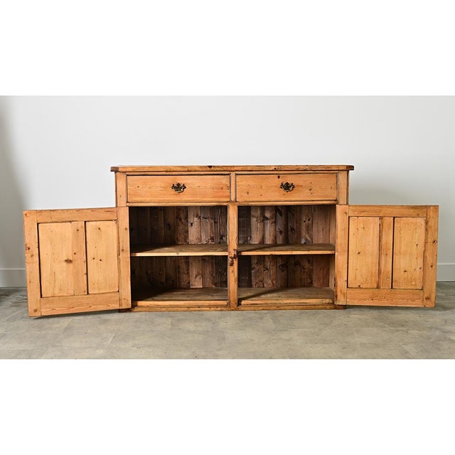 Brown English 19th Century Pine Buffet-Dresser For Sale - Image 8 of 11