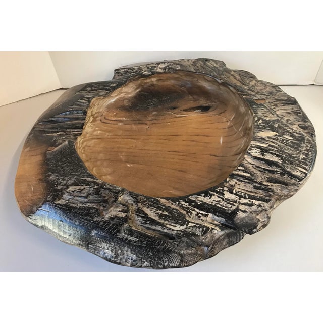 Early 21st Century Organic Modern Handmade Teak Root Bowl For Sale - Image 4 of 9