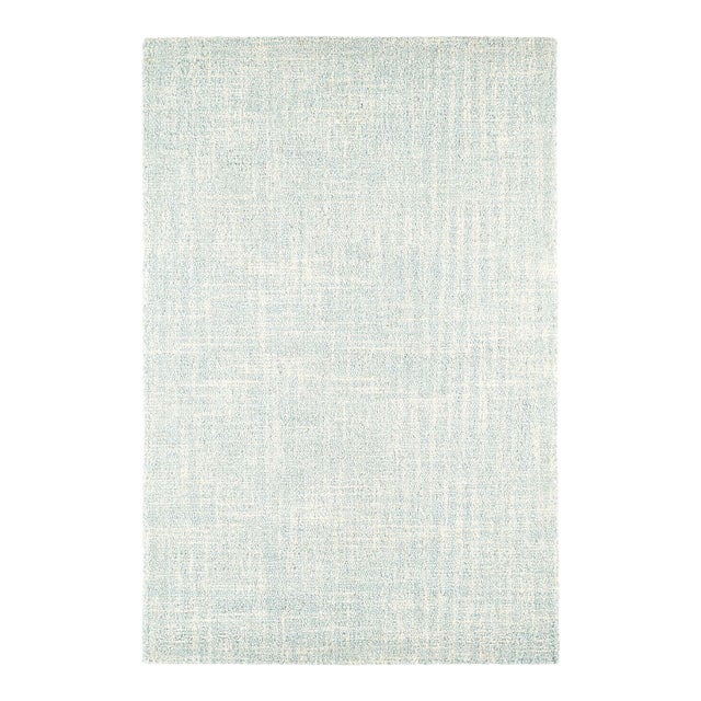 Dash & Albert by Annie Selke Crosshatch Sky Micro Hooked Wool Rug, 3' x 5' For Sale
