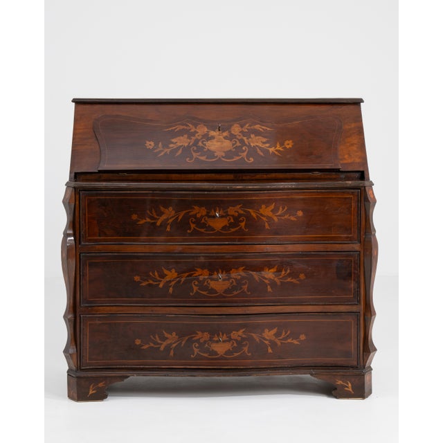 19th Century Fine Inlaid Secretary Desk For Sale - Image 15 of 16