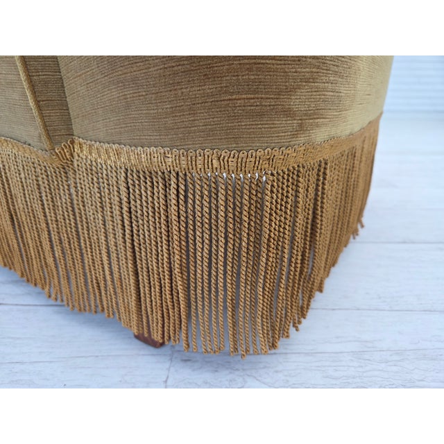 Danish Lounge Chair in Light Green Velour and Beech, 1970s For Sale - Image 13 of 16