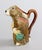 A rare French majolica barbotine rabbit pitcher by Orchies, circa 1890. Model number LP2 on reverse. This highly...