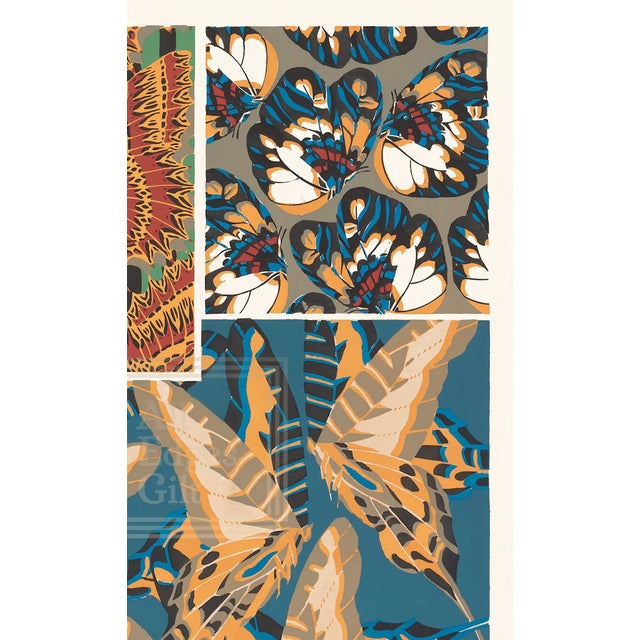 Art Deco "Butterflies" Plate 19 Reproduction Print After E. A. Seguy For Sale - Image 3 of 4