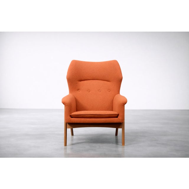 Mid-Century Elm Wing Master Chair by Thorbjörn Afdal for Bruksbo, 1960s For Sale - Image 9 of 18