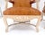 Baker Furniture Company Pair of Fine Carved White Lacquer Rouge Floral Upholstery Arm Club Chairs MINT For Sale - Image 4 of 13