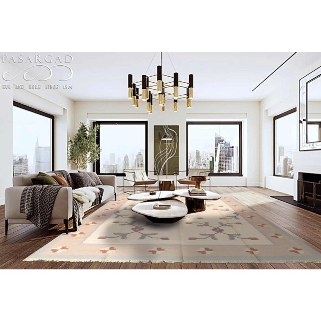 2020s 2020s Ivory Color Hand Woven Rug For Sale - Image 5 of 5