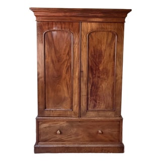 Antique 19th Century English Victorian Flame Mahogany Compactum Wardrobe – Radlay Smith, Skipton For Sale