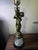 Brass Mid 20th Century Brass Cherub Lamp With Cut‑Glass Diamond Base, 36″ Tall For Sale - Image 8 of 13