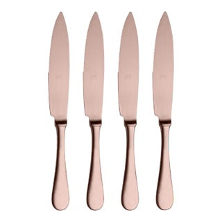 Mepra American Steak Knives, Set of 4 in Ice Bronze For Sale