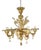 Venetian Murano-Style Chandelier in Transparent and Amber Glass by Simoeng For Sale