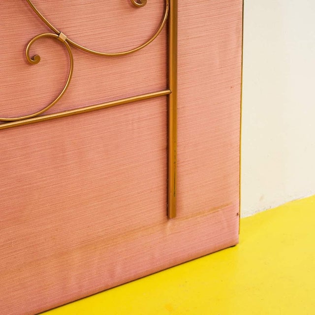 Wooden and Metal Headboard For Sale - Image 4 of 8