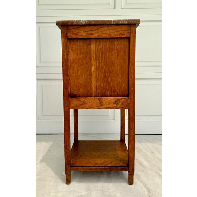 Antique French Art Deco Louis XVI Marble Ormolu Bedside Cabinet Nightstand For Sale - Image 12 of 12