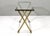 Gold Hollywood Regency Acrylic Glass and Brass Console Table by Charles Hollis Jones, 1980s For Sale - Image 8 of 15
