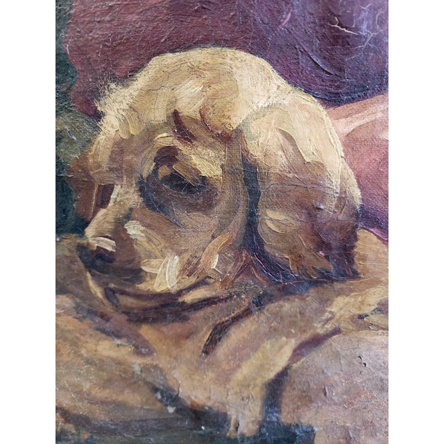 Mary Cassatt Early 20th Century Girl and Friends Oil on Canvas Portrait by John Trubee For Sale - Image 4 of 18