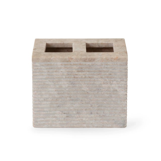 Contemporary Limestone Toothbrush Holder, Limestone For Sale - Image 3 of 3