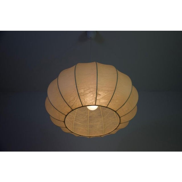 Mid-Century Round Cocoon Pendant Lamp, Italy, 1960s For Sale - Image 12 of 13