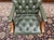 English Chesterfield Green Desk Chair For Sale - Image 6 of 8