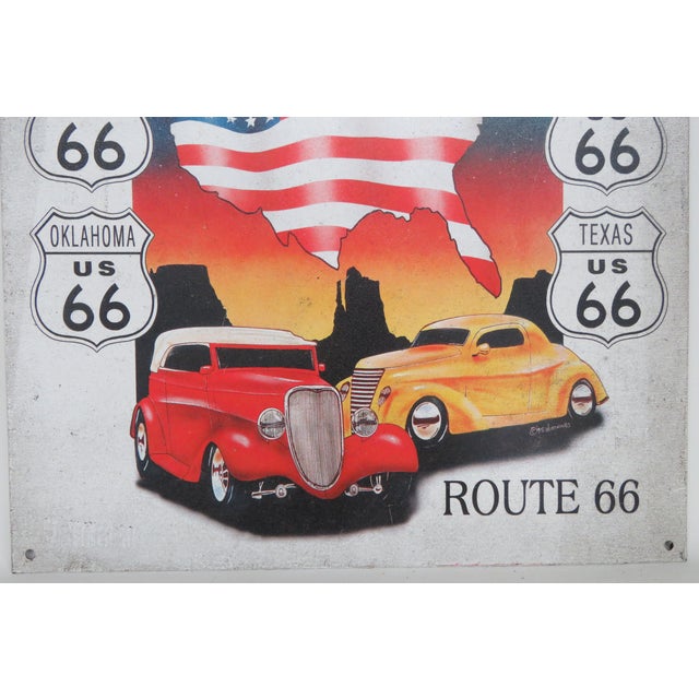 American Vintage Route 66 Metal Sign Americans Highway 1995 Desperate Enterprises 4705b For Sale - Image 3 of 10