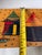 Late 20th Century Vintage African Folk Art Hand-Painted Wooden Wall Panel Village Scene Decor For Sale - Image 5 of 6