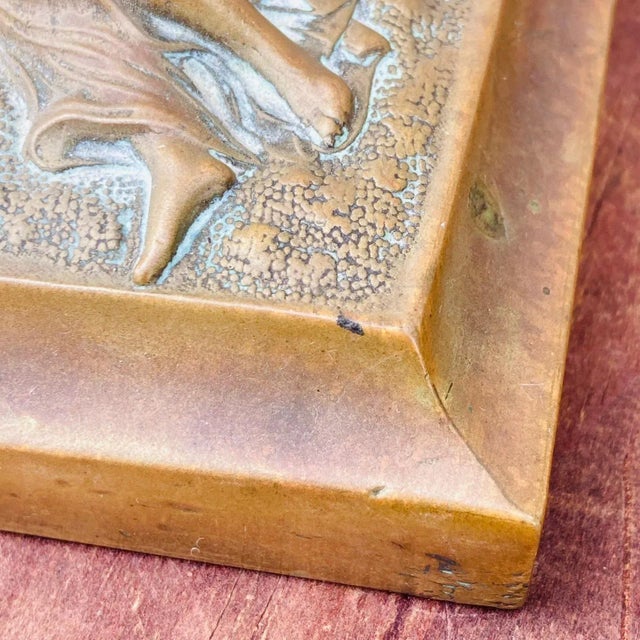 1800s Heavy Bronze Figurine Paperweight For Sale - Image 9 of 10