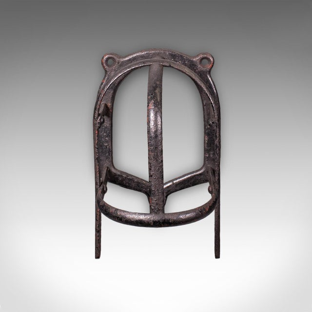 1900 - 1909 Set of 4 Antique Crop Hanging Racks, English, Iron, Hooks, Equestrian, Victorian For Sale - Image 5 of 12