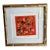 Authentic Original Vintage 1980's Hermès “Le Bal Masqué” Scarf Art Advertisement Print in Gold Faux Bamboo Frame For Sale