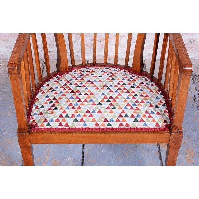 French Art Deco Armchair in Beech, 1930s For Sale - Image 3 of 9