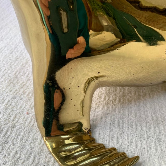 1970s Solid Brass Sea Lion Bookends, Figurines, Sarried Ltd, Large 11” High For Sale - Image 14 of 16