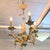 Metal Vintage Painted Metal Flower Chandelier For Sale - Image 7 of 7