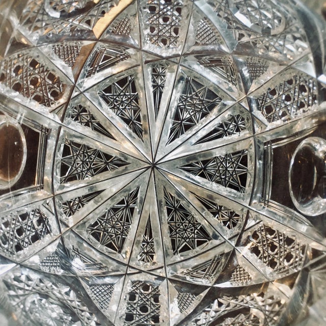 American Brilliant Period Cut Glass Sugar and Creamer - 2 Pieces For Sale - Image 9 of 13