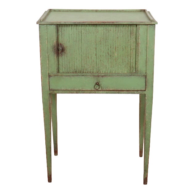 Vintage Dutch Painted Bedside Table For Sale
